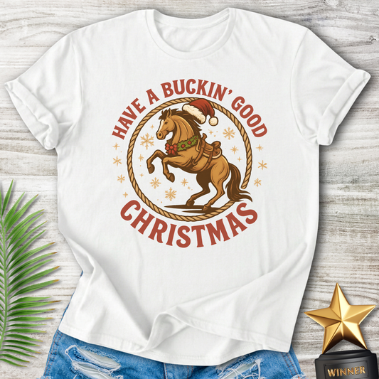 Buckin Christmas T-shirt